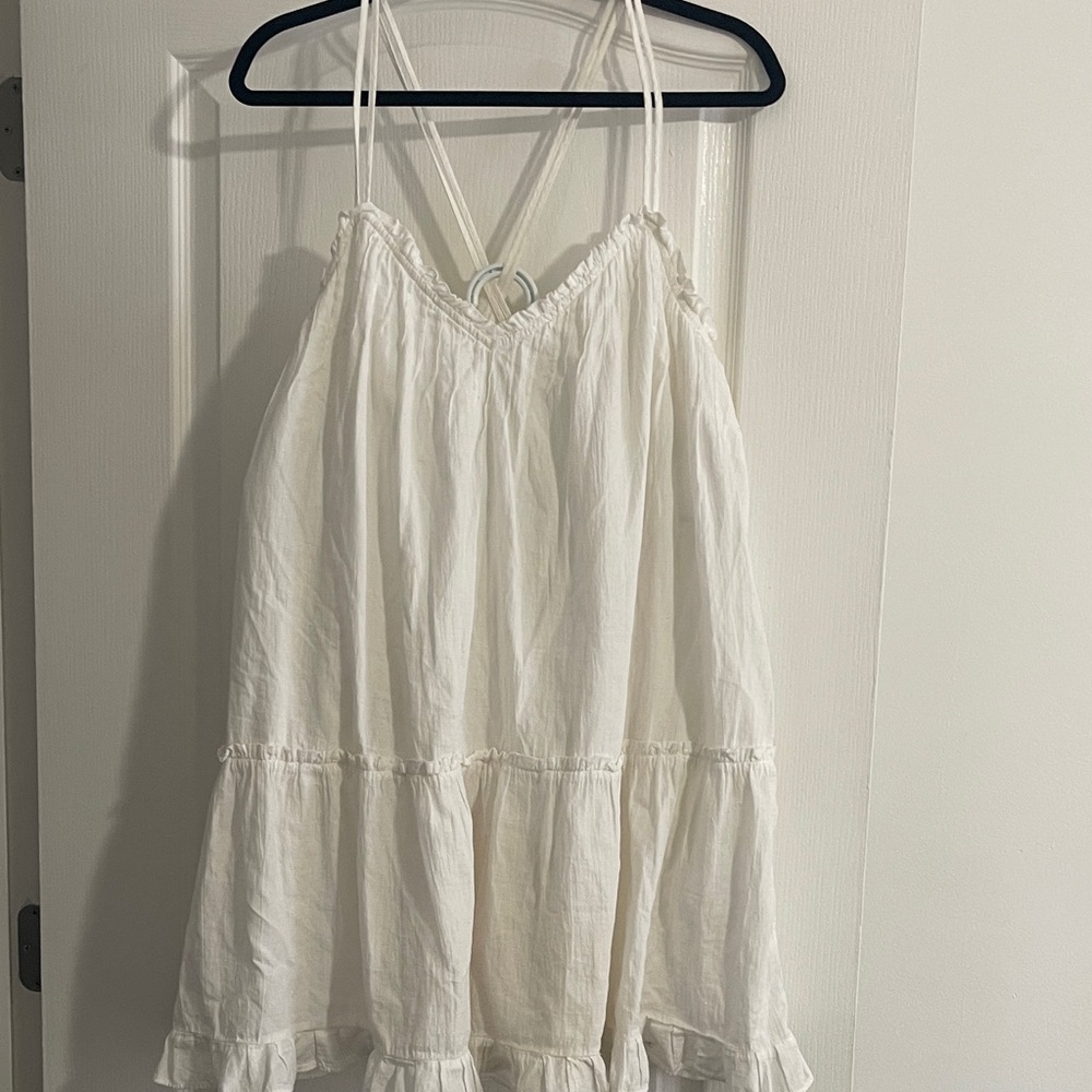 Elegant Cream Textured Dress